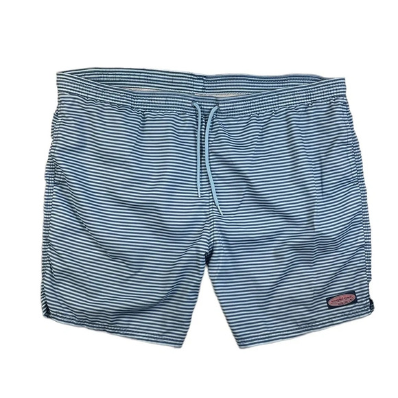 SH401 Mens Vineyard Vines Preppy Striped Beach Swim Trunks XXL - Picture 1 of 5